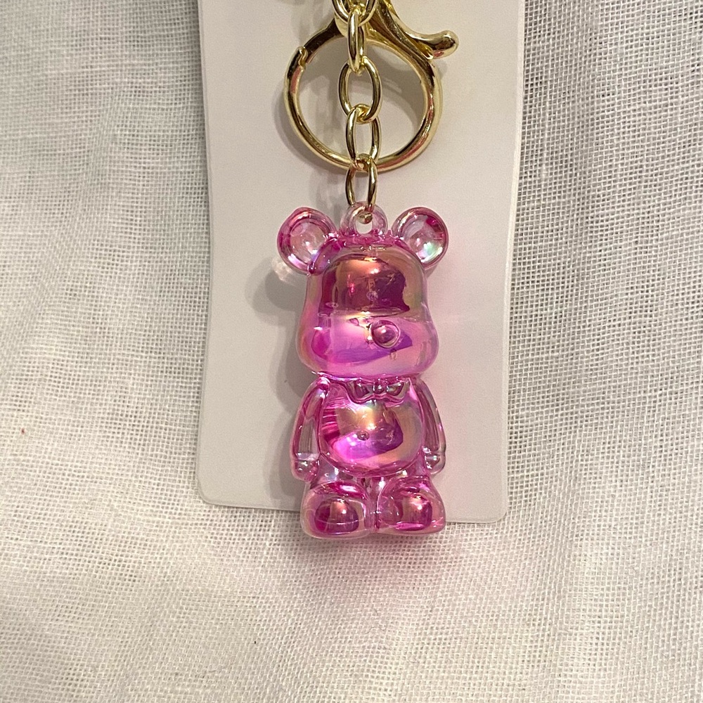 Iridescent Teddy Bear Keychain/Bag Charm Set of 6 | Add some fun to your bag - Picture 7 of 9